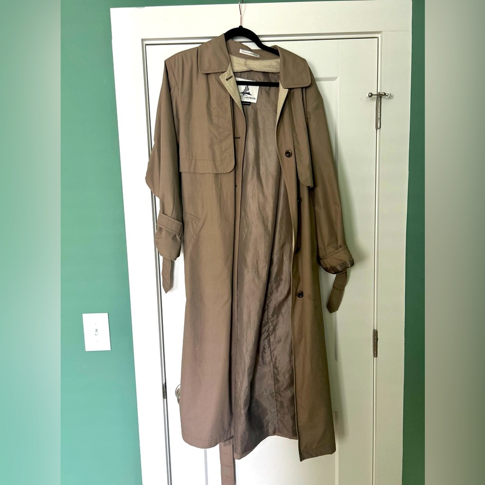 Vintage Misty Harbor Original Trench Coat - Size 12 Regular - Made in Hong Kong